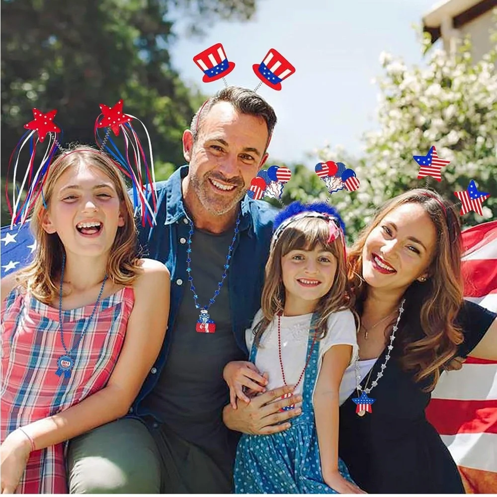 Moon Boat 10PCS Patriotic Head Boppers Headband - Accessories Favors